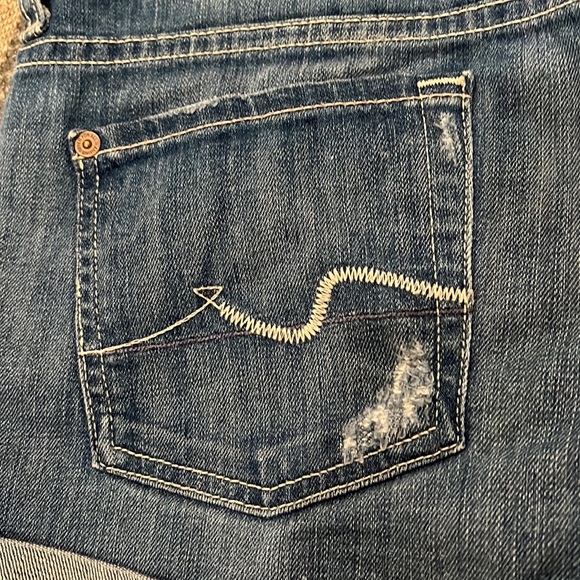 7FAM Jean shorts size 26. Like new! - Picture 7 of 9